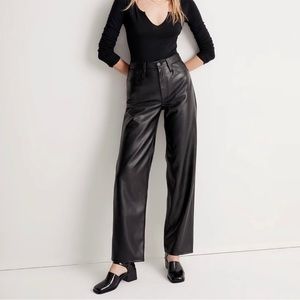 Madewell The Perfect Vintage Wide-Leg Pant: Faux Leather Edition